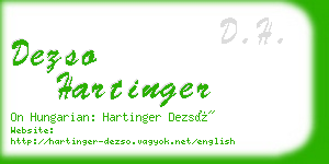 dezso hartinger business card